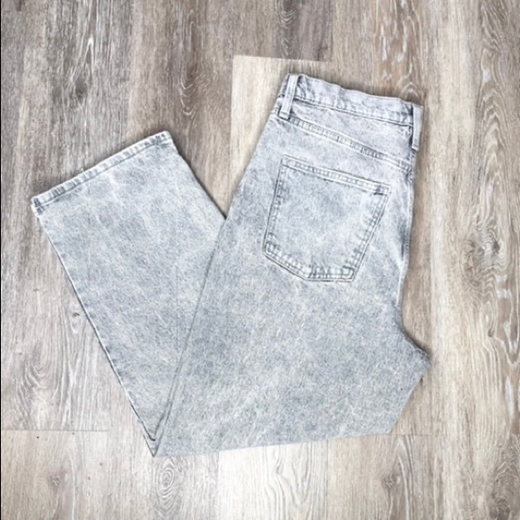 Gray Acid Wash Vintage Straight Denim Jeans Size 12 - Picture 3 of 5